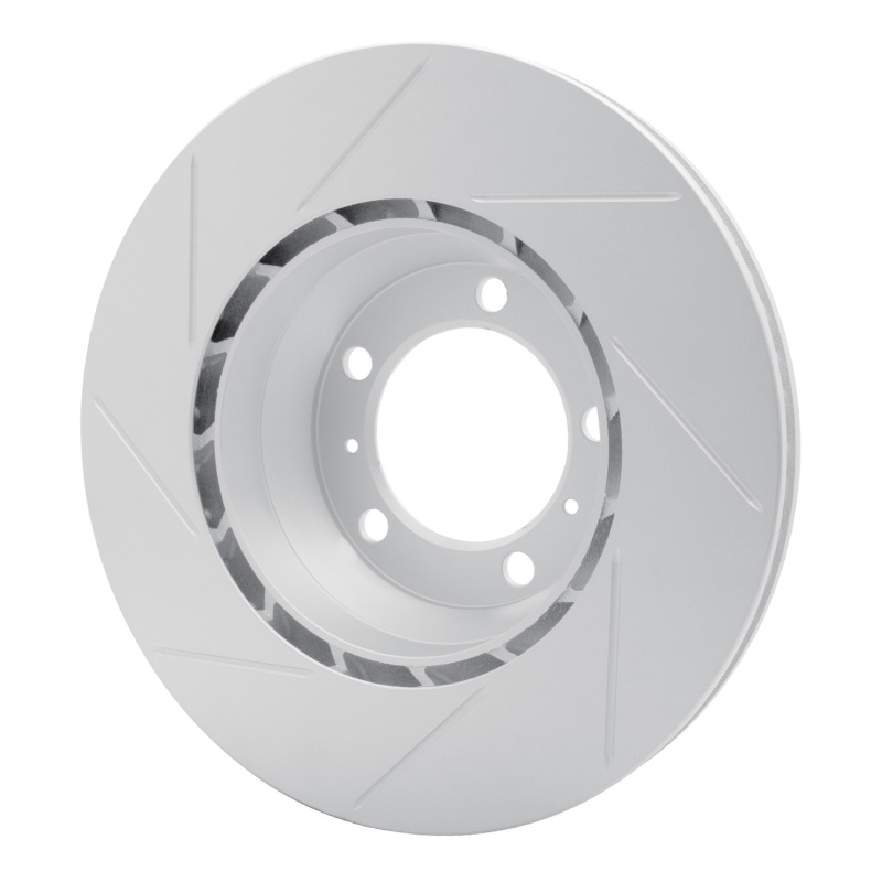 Porsche Panamera Brake Rotor (1) - Left Rear - R1 Concepts - Slotted GeoSPEC Coated - `10-`20